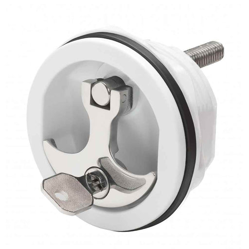 Buy Whitecap S-9415WC Compression Handle CP Zinc/White Nylon Locking - 1/4