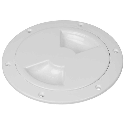 Buy Sea-Dog 336140-1 Smooth Quarter Turn Deck Plate - White - 4" - Marine