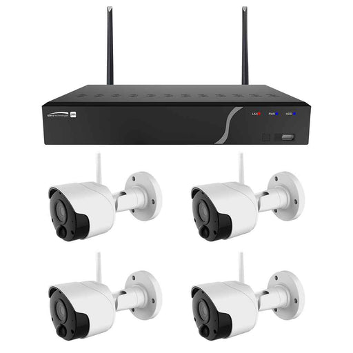 Buy Speco Tech ZIPK4W2 4 Channel NVR Kit w/4 2MP Wireless IP Cameras (Only