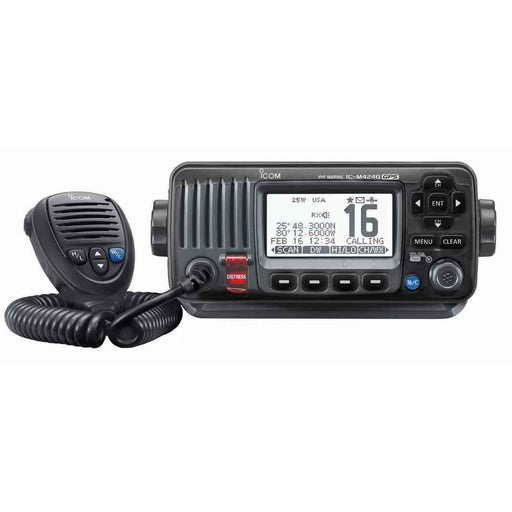 Buy Icom M424G 41 M424G Fixed Mount VHF w/Built-In GPS - Black - Marine
