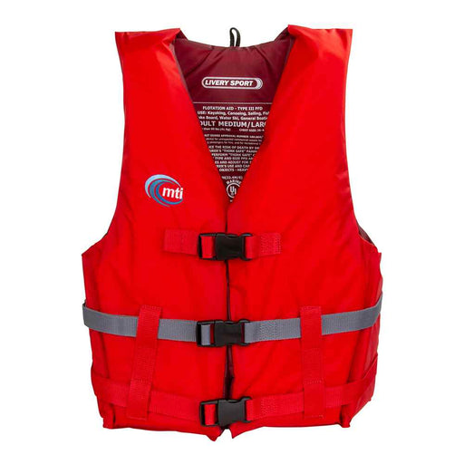 Buy MTI Life Jackets MV701D-XS/S-830 Livery Sport Life Jacket - Red/Dark