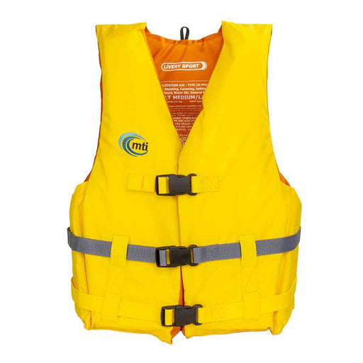 Buy MTI Life Jackets MV701D-M/L-222 Livery Sport Life Jacket - Yellow/Gray