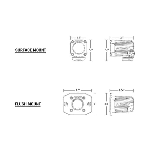 Buy RIGID Industries 20511 Ignite Surface Mount Spot - Single - Black -