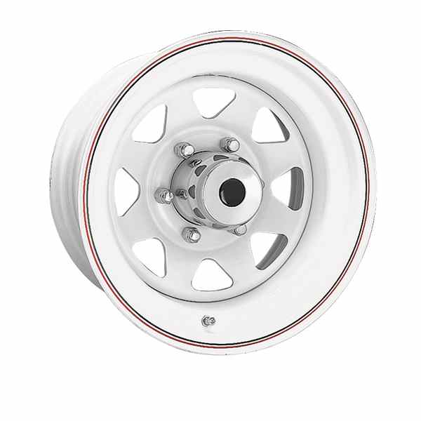 Buy Ceco CD704634 8 Spoke Series 70 14X6 5-120.7 0P C3.30 White - Wheels