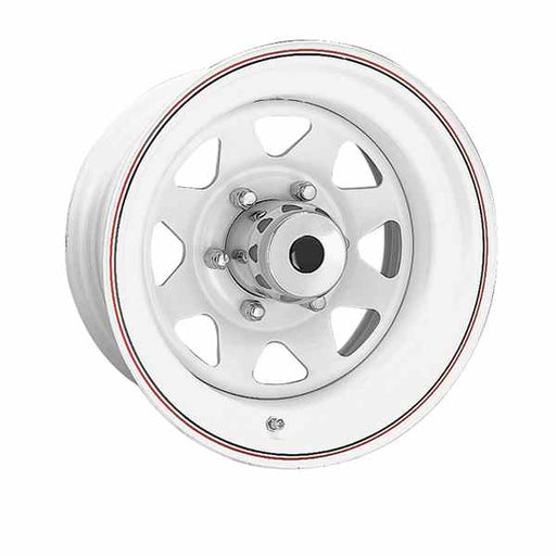 Buy Ceco CD707755 8 Spoke Series 70 16X7 5-139.7 0P C4.28 White - Wheels
