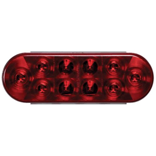  Buy Optronics STL-72RS LED 6In Oval Taillight Light Red - Towing