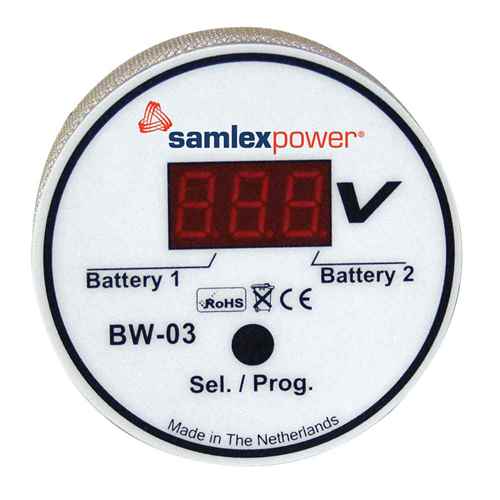 Buy Samlex America BW-03 Dual Battery Monitor - 12V or 24V - Auto