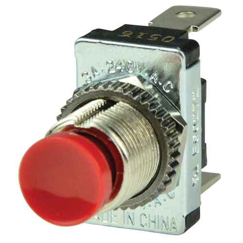 Buy BEP Marine 1001401 Red SPST Momentary Contact Switch - OFF/(ON) -