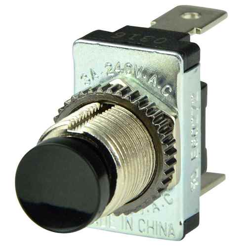 Buy BEP Marine 1001402 Black SPST Momentary Contact Switch - OFF/(ON) -