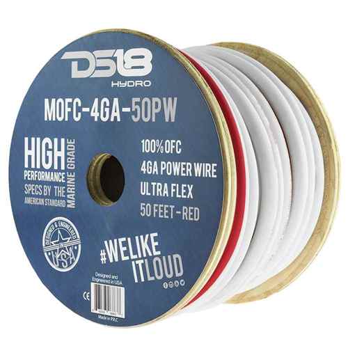 Buy DS18 MOFC4GA50P HYDRO Marine Grade OFC Power Wire 4 GA - 50' Roll -