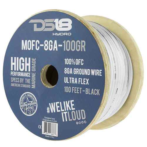 Buy DS18 MOFC8GA100G HYDRO Marine Grade OFC Ground Wire 8 GA - 100' Roll -