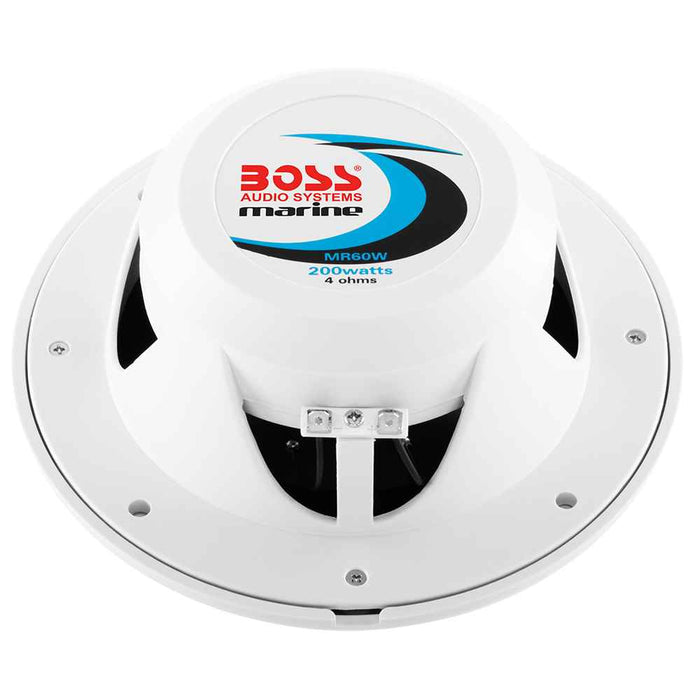 Buy Boss Audio MR60W MR60W 6.5" Round Marine Speakers - (Pair) White -