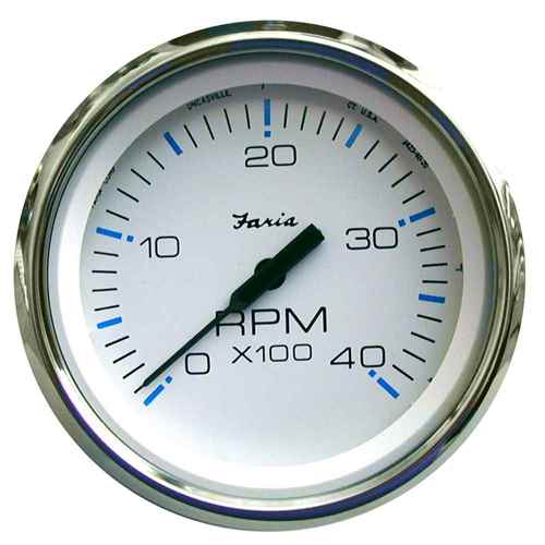 Buy Faria Beede Instruments 33842 Chesapeake White SS 4" Tachometer -