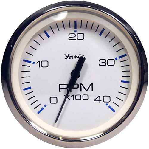 Buy Faria Beede Instruments 33818 Chesapeake White SS 4" Tachometer -