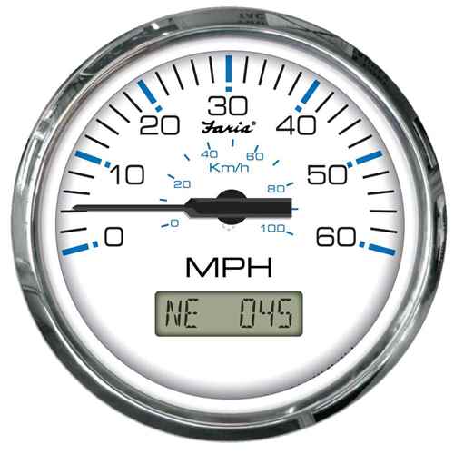 Buy Faria Beede Instruments 33826 Chesapeake White SS 4" Speedometer -