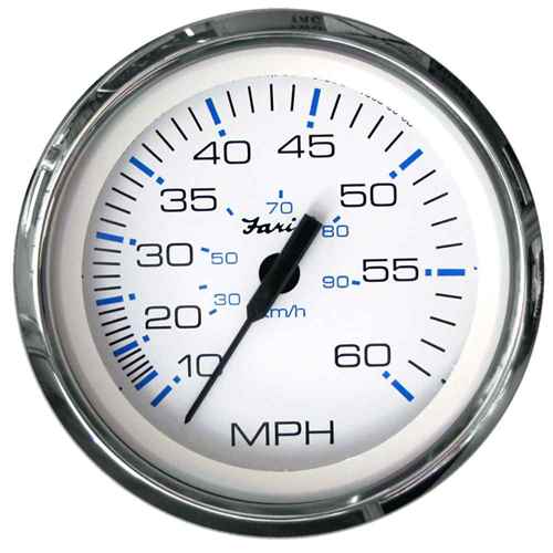 Buy Faria Beede Instruments 33811 Chesapeake White SS 4" Speedometer -
