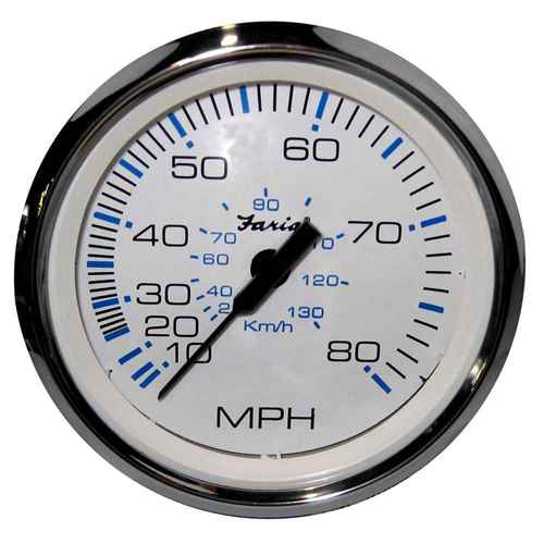 Buy Faria Beede Instruments 33819 Chesapeake White SS 4" Speedometer -