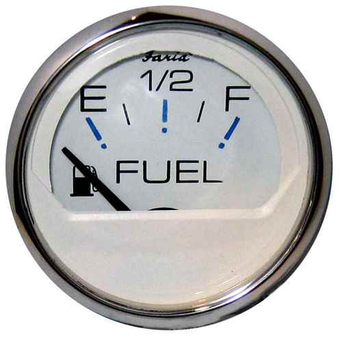 Buy Faria Beede Instruments 13801 Chesapeake White SS 2" Fuel Level Gauge
