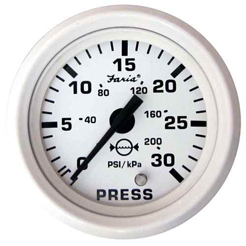 Buy Faria Beede Instruments 13108 Dress White 2" Water Pressure Gauge (30
