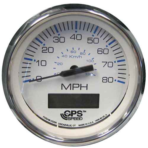 Buy Faria Beede Instruments 33829 Chesapeake White SS 4" Speedometer -