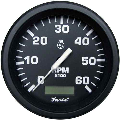 Buy Faria Beede Instruments 43004 4" HD Tachometer w/Hourmeter (6000 RPM)