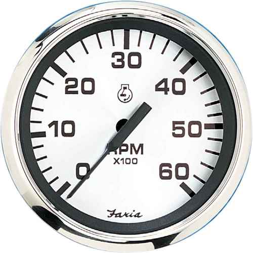 Buy Faria Beede Instruments 36004 Spun Silver 4" Tachometer (6000 RPM)