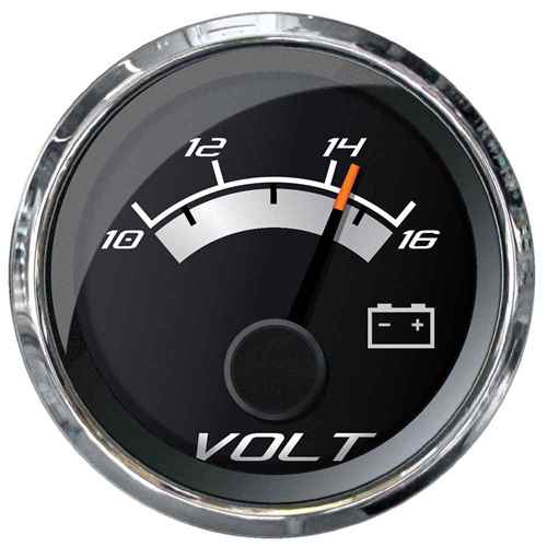Buy Faria Beede Instruments 22022 Platinum 2" Voltmeter (10-16 VDC) -