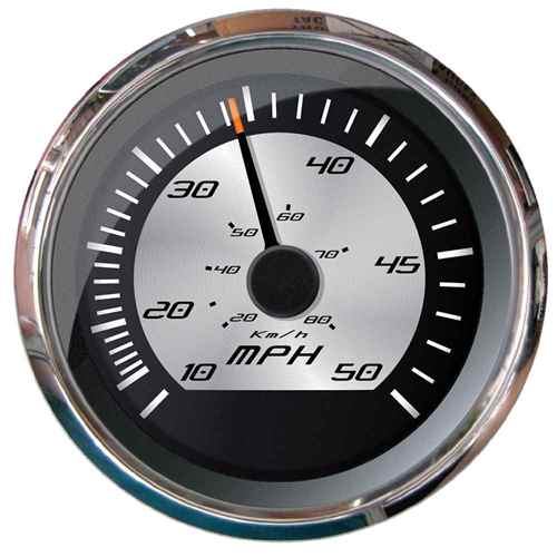 Buy Faria Beede Instruments 22012 Platinum 4" Speedometer - 50 MPH (Pitot)