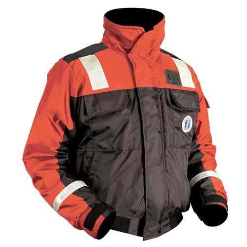 Buy Mustang Survival MJ6214T1-M-OR/BK Classic Bomber Jacket w/SOLAS Tape -