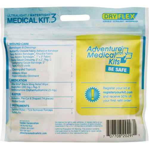 Buy Adventure Medical Kits 0125-0297 Ultralight/Watertight.3 First Aid Kit
