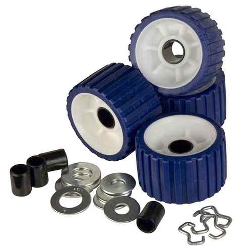 Buy C.E. Smith 29320 Ribbed Roller Replacement Kit - 4-Pack - Blue - Boat