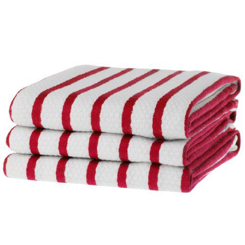  Buy KA&F Group KT21623 BASKETWEAVE TOWELS, RED 3PK - Kitchen Online|RV