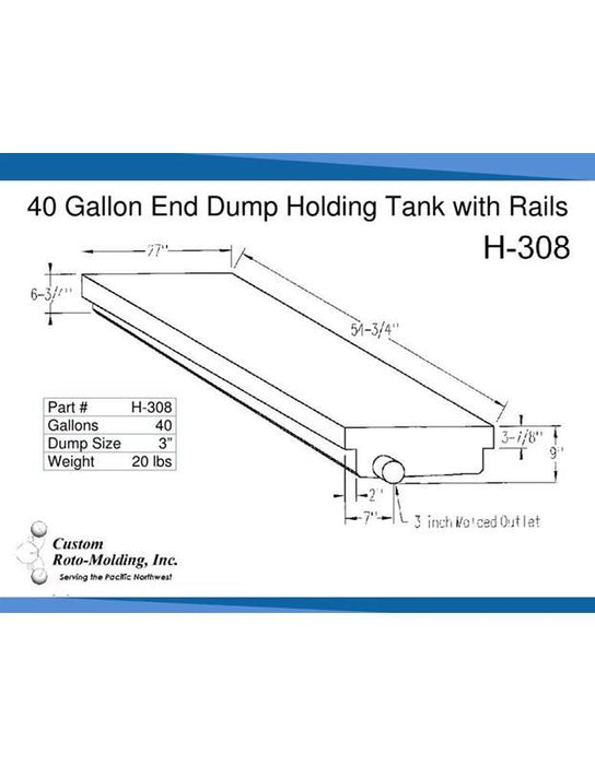 Buy Custom Roto Molding H308 40 Gal Holding Tank - Sanitation Online|RV