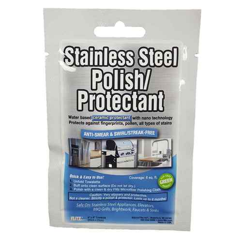 Buy Flitz SS 01301 Stainless Steel Polish 8" x 8" Towelette Packet -