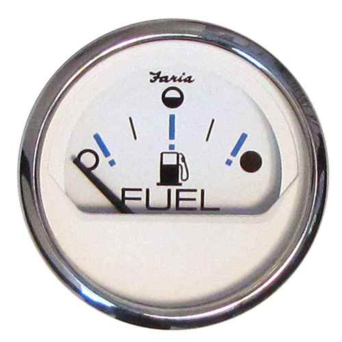 Buy Faria Beede Instruments 13818 Chesapeake White SS 2" Fuel Level Gauge