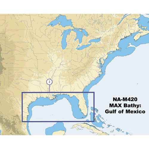 Buy C-MAP NA-M420C-CARD C-Map NA-M420 Gulf of Mexico Bathy Chart - C-Card
