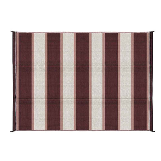 Buy Camco 42852 Burgundy Stripes Awning Leisure Mat 6' X 9' - Camping and