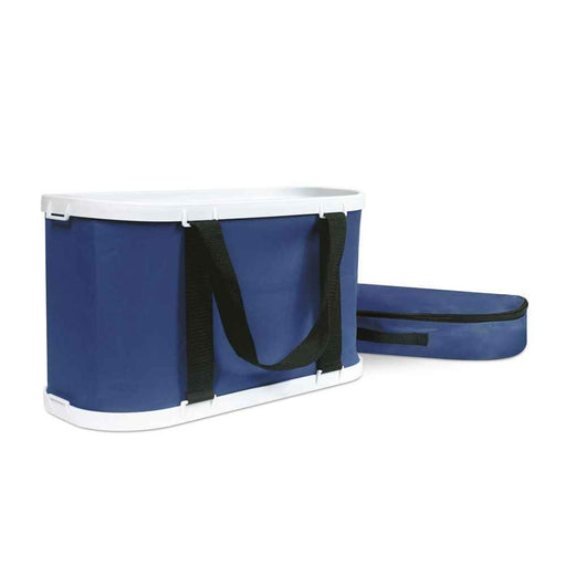 Rectangular Collapsible Wash Bucket with Zippered Storage Case 5 Gal