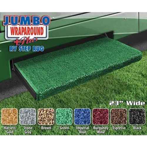 Jumbo Wraparound Plus RV Step Rug Green 