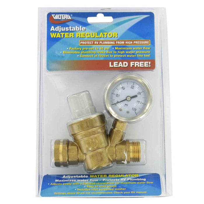 Buy Valterra A011117VP Adjustable Water Regulator w/Gauge Lead-Free -