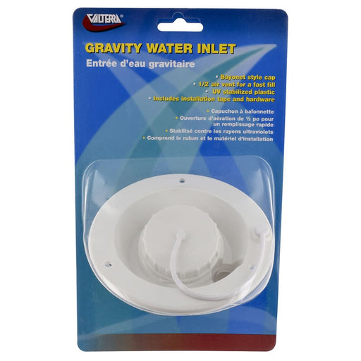Gravity Water Inlet White Card 