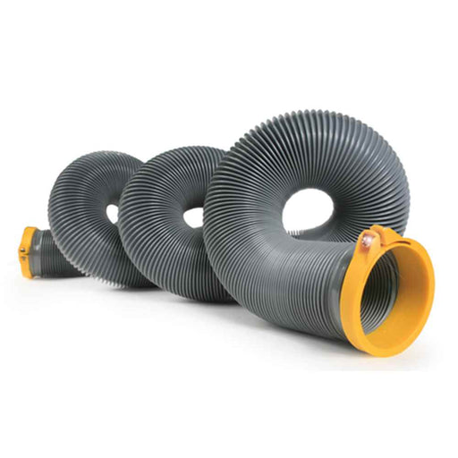 Gray 15' Durable High Tensile Strength Vinyl Sewer Hose