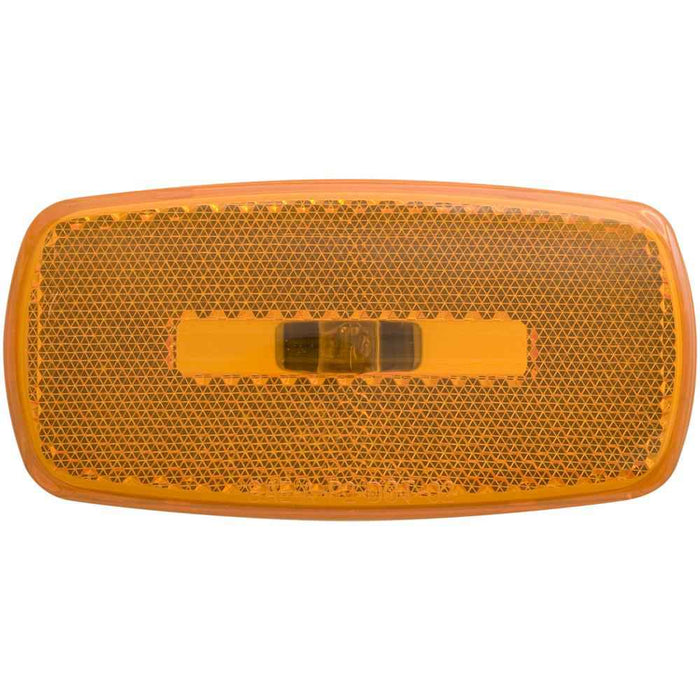 Clearance/Marker Light Oval RV Black Bs Amber 