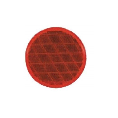 3" Round Reflector Red Adhesive Mount 