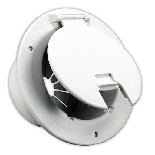 Buy JR Products 5412A Delux Round Electric Cable Hatch Polar White - Power