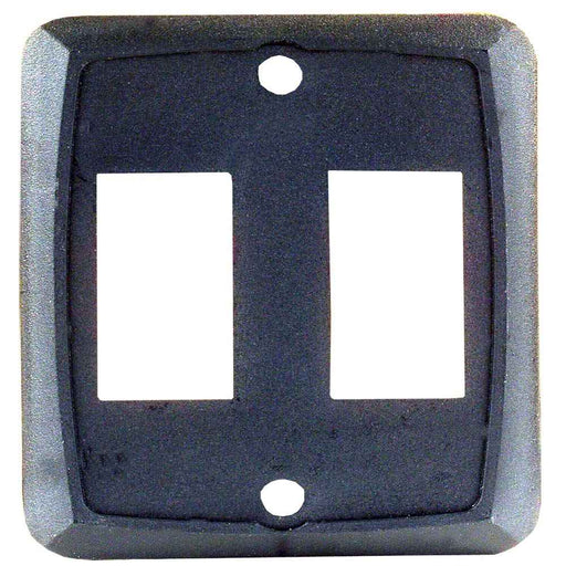 Black Double Switch Wallplate Rtl 