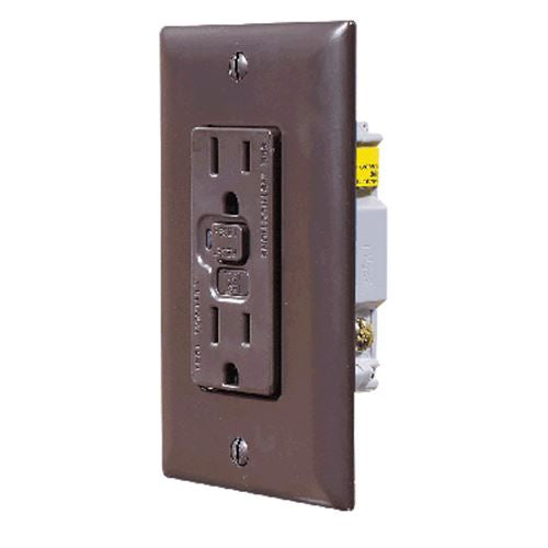 Brown Dual GFCI Outlet 
