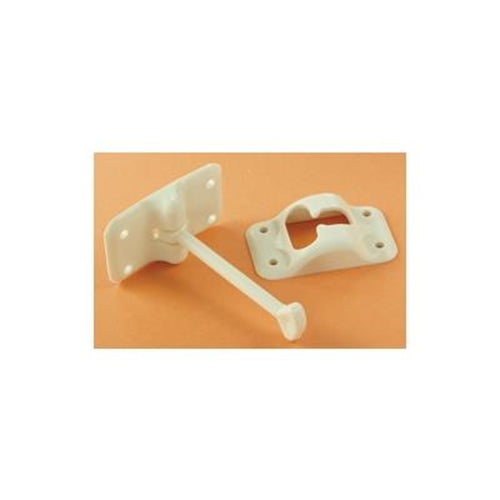 Entry Door Holder Colonial White 3-1/2 