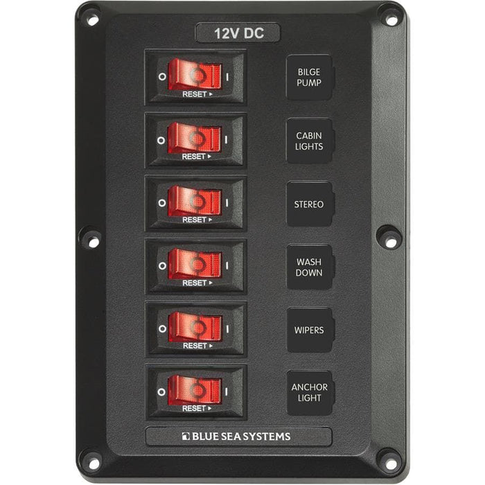 Panel 12V DC 6 Position 