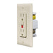 Ivory Dual GFCI Outlet w/Cover Plate 